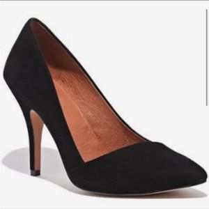 Madewell Mira black suede heel